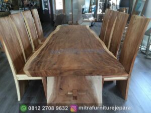 Meja Kayu Trembesi Desain Minimalis Modern