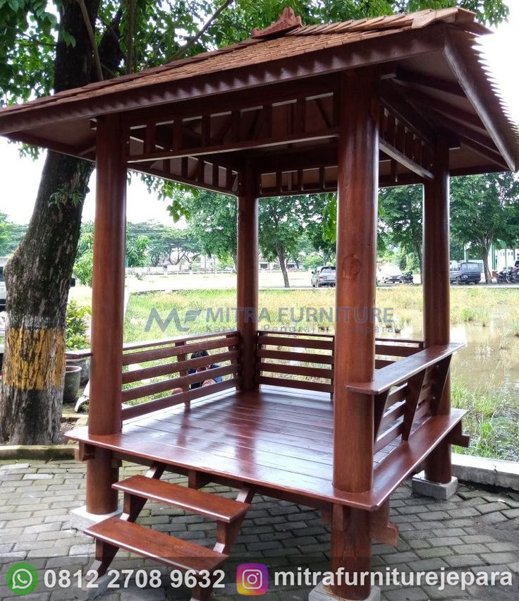 desain gazebo kayu minimalis​