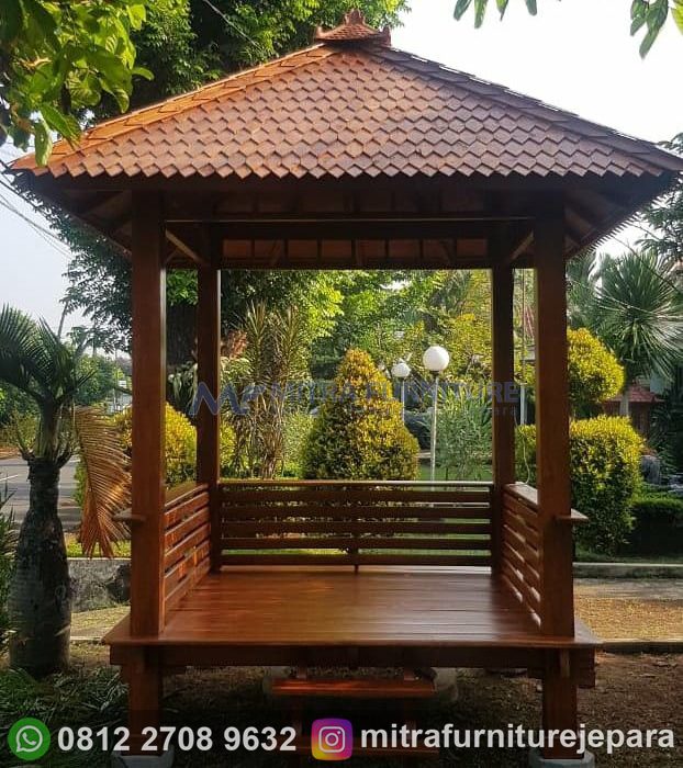 harga gazebo kayu minimalis​